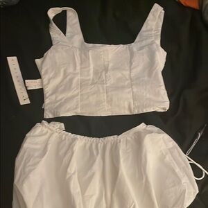 Missguided White Two-Piece Set